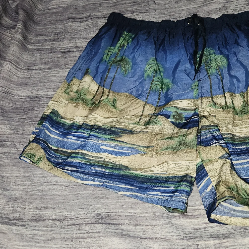 Catalina Island Wear New Tropical Island Swim Trunks Palm Tree‎ Size 2XL